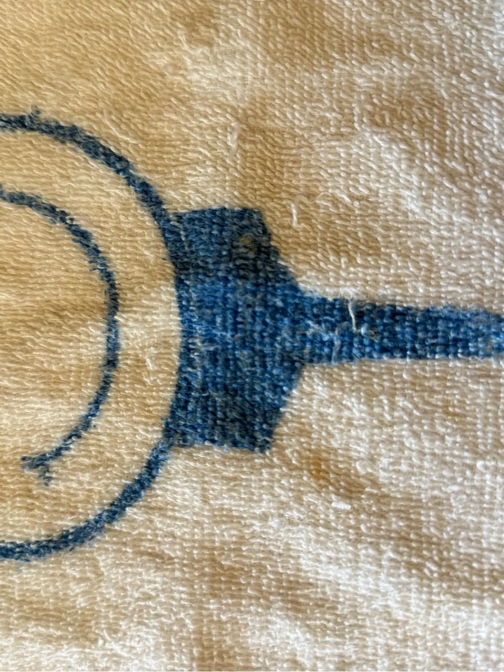 Vintage White custom “tom” golf tee Smiley Face Cotton Hand Towel  1970s